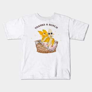 Thanks A Bunch - funny Bananas pun Kids T-Shirt